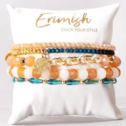 Erimish World Tour Peach Bellini Bracelet Stack