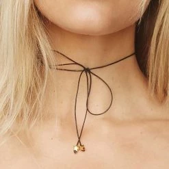 Fraiser Sterling Disco Fever Bowtie Stars Choker In Black Accessories