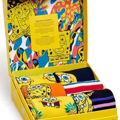 Happy Socks The Great Fantastic X Spongebob 6PK Socks Gift Set