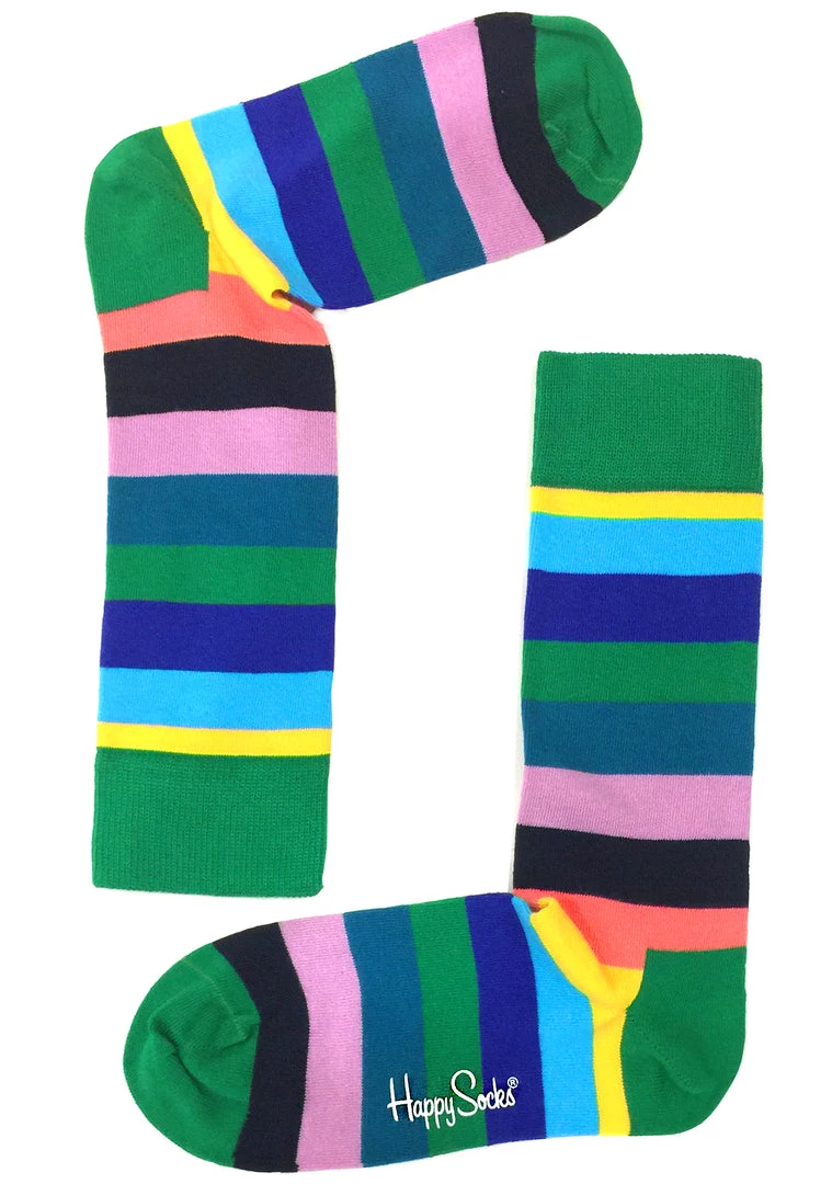 Happy Socks Crayon Striped Party Sock 3 Happy Socks Crayon Striped Party Sock