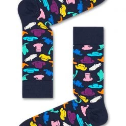 Happy Socks Hat Sock In Navy/Combo