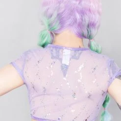 J Valentine New Astro Fairy Mesh Cap Sleeve Top