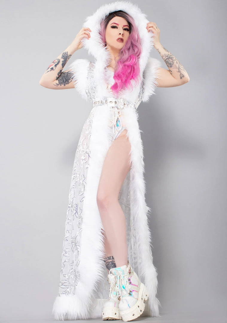 J Valentine Winter Frost Sequin Mesh Duster 3 J Valentine Winter Frost Sequin Mesh Duster