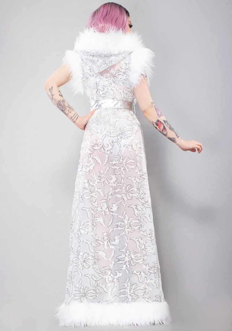 J Valentine Winter Frost Sequin Mesh Duster 4 J Valentine Winter Frost Sequin Mesh Duster