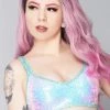 J Valentine Cosmic Mint Double Strap Sequin Crop Top