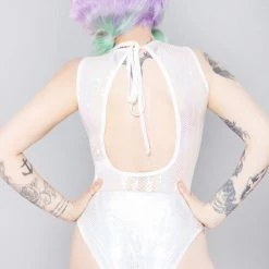 J Valentine Cosmic Starlight Sequin Mesh Bodysuit