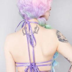 J Valentine Fairy Tale Sequin Net Wrap Top New