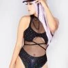 J Valentine Mystic Firefly Mesh Bodysuit New