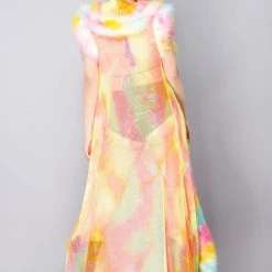 J Valentine New Acid Trip Fur Trimmed Duster