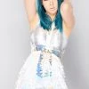 J Valentine LASR Exclusives X LASR Exclusive Feisty Unicorn Blade Sequin Harness Short Gypsy Skirt