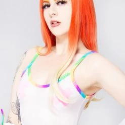 J Valentine Rainbow Prism Mesh Tank Women's Festival