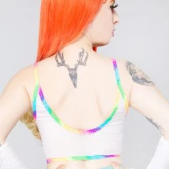 J Valentine Rainbow Prism Mesh Tank Women's Festival