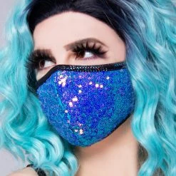 J Valentine Water Opal Sequin Dust Mask