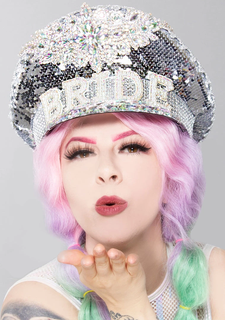 LASR Electric Bride Sequin Captain Hat 3 LASR Electric Bride Sequin Captain Hat