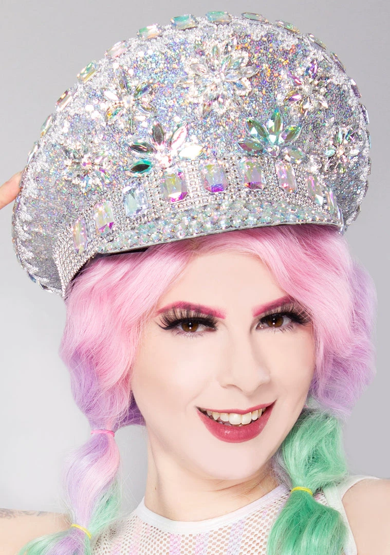 LASR Find Your Harmony Sequin Captain Hat 3 LASR Find Your Harmony Sequin Captain Hat