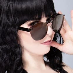 LASR Gimmie Space Reflective Sunglasses In Silver Mirror