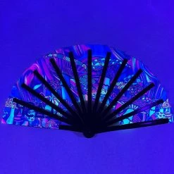 LASR Mushroom Madness UV Reactive Rave Fan