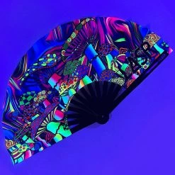 LASR Mushroom Madness UV Reactive Rave Fan