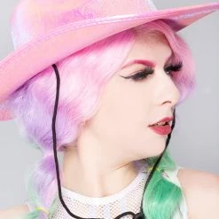 LASR Space Cowgirl Opalescence Festival Hat New