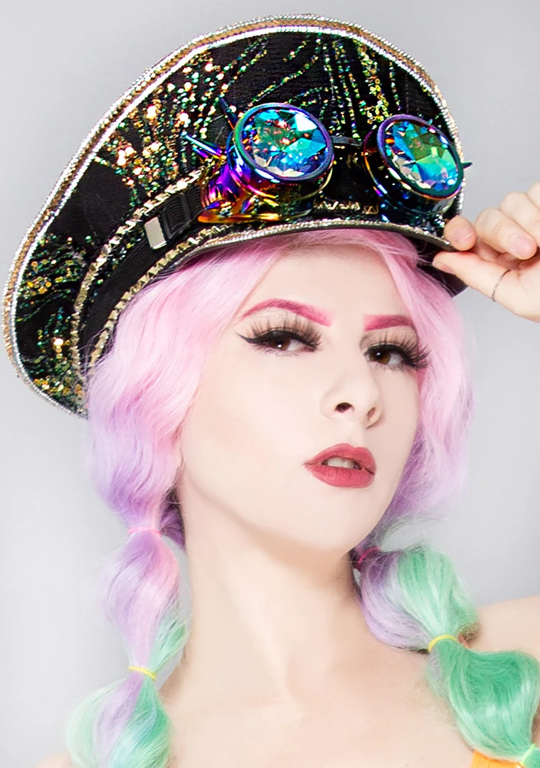 LASR Stargazer Sequin Captain Hat New 3 LASR Stargazer Sequin Captain Hat New