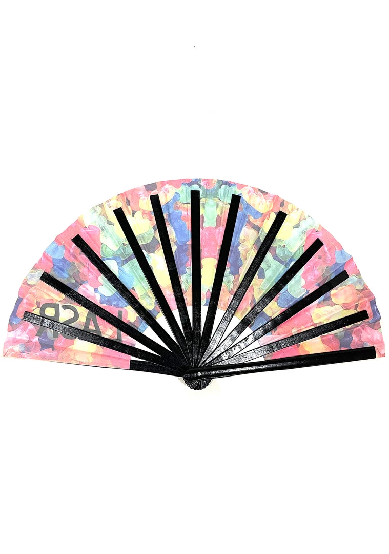 LASR Sugar High Gummy Bear UV Reactive Rave Fan 5 LASR Sugar High Gummy Bear UV Reactive Rave Fan