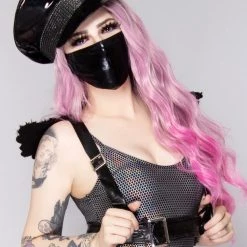 Leg Avenue The Raven Fallen Angel Furry Wing Body Harness In Black