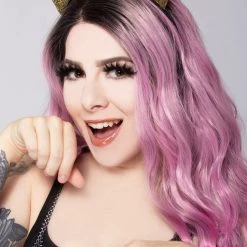 Leg Avenue Accessories Frisky Feline Glitter Cat Ear Headband In Gold