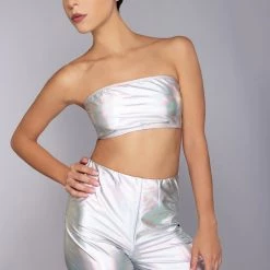 Leg Avenue Liquid Frost Biker Shorts Set Women's Festival