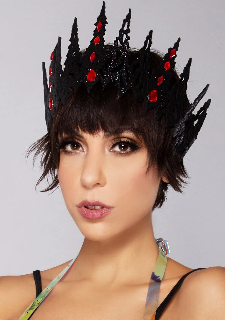 Leg Avenue The Raven Scream Queen Glitter Crown 3 Leg Avenue The Raven Scream Queen Glitter Crown