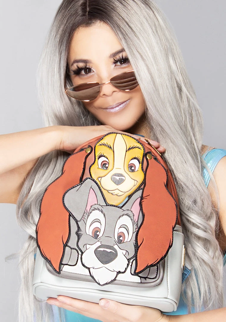 Loungefly X Disney Lady And The Tramp Cosplay Mini Backpack Tea Room Cinema 3 Loungefly X Disney Lady And The Tramp Cosplay Mini Backpack Tea Room Cinema