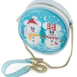 Loungefly X Disney Mickey & Minnie Snow Globe Crossbody Bag