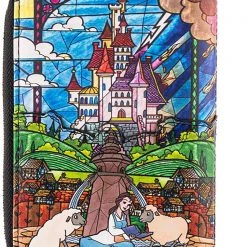 Loungefly X Disney Beauty & The Beast Belle Castle Series Zip Around Wallet