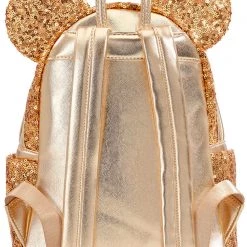 Loungefly X LASR Exclusive Disney Yellow Gold Sequin Minnie Mini Backpack LASR Exclusives