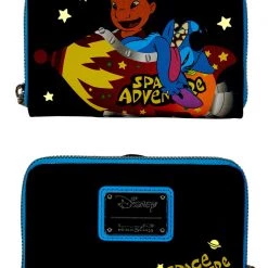 Loungefly X Disney Lilo And Stitch Space Adventure Glow Zip Around Wallet