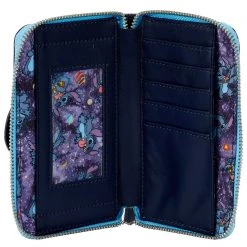 Loungefly X Disney Lilo And Stitch Space Adventure Glow Zip Around Wallet