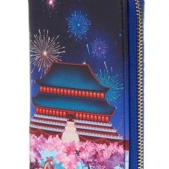 Loungefly X Disney Mulan Castle Zip Around Wallet New