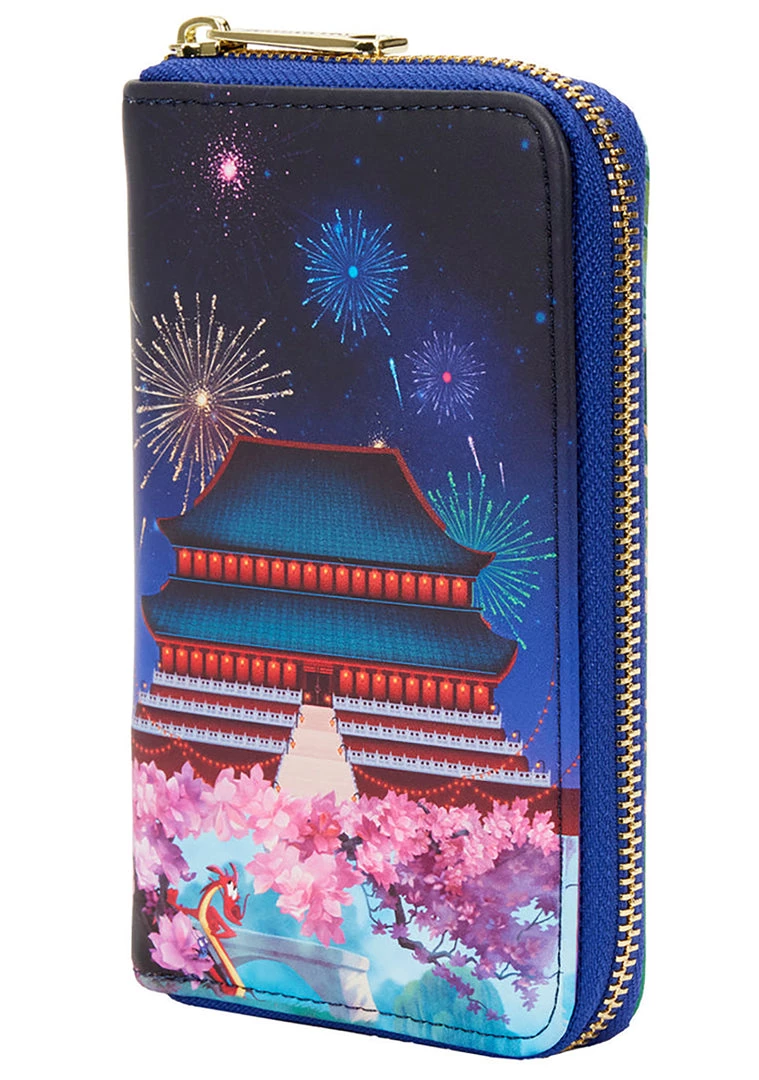 Loungefly X Disney Mulan Castle Zip Around Wallet New 4 Loungefly X Disney Mulan Castle Zip Around Wallet New