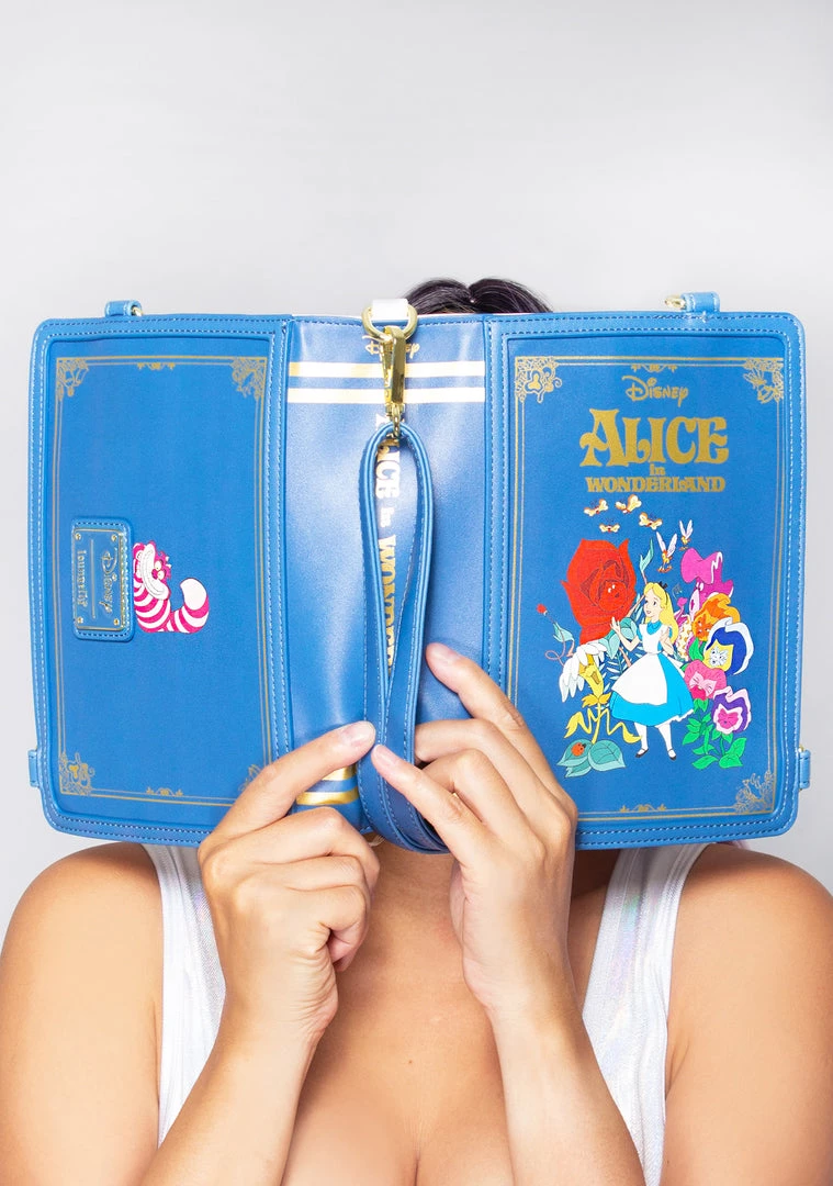 Loungefly X Disney Alice In Wonderland Book Convertible Crossbody Bag New 4 Loungefly X Disney Alice In Wonderland Book Convertible Crossbody Bag New