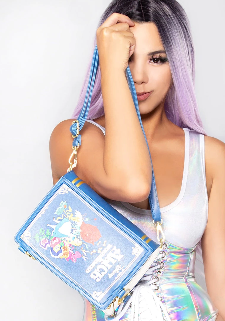 Loungefly X Disney Alice In Wonderland Book Convertible Crossbody Bag New 3 Loungefly X Disney Alice In Wonderland Book Convertible Crossbody Bag New