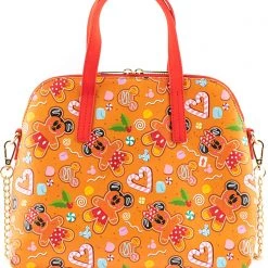 Loungefly X Disney Mickey Minnie Gingerbread AOP Crossbody Bag 10 Loungefly X Disney Mickey Minnie Gingerbread AOP Crossbody Bag