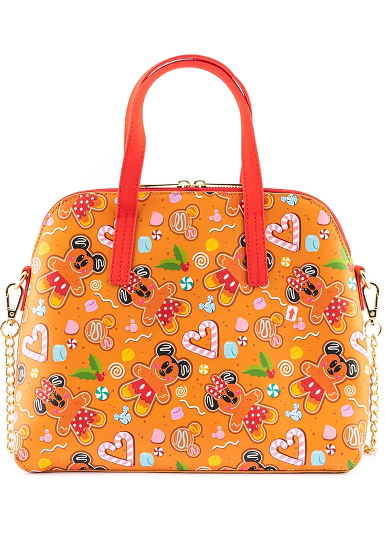 Loungefly X Disney Mickey Minnie Gingerbread AOP Crossbody Bag 6 Loungefly X Disney Mickey Minnie Gingerbread AOP Crossbody Bag