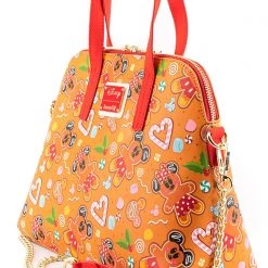 Loungefly X Disney Mickey Minnie Gingerbread AOP Crossbody Bag 9 Loungefly X Disney Mickey Minnie Gingerbread AOP Crossbody Bag