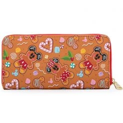 Loungefly X Disney Mickey Minnie Gingerbread AOP Zip Around Wallet Bags 10 Loungefly X Disney Mickey Minnie Gingerbread AOP Zip Around Wallet Bags