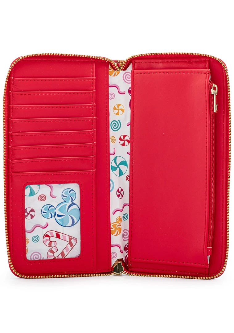 Loungefly X Disney Mickey Minnie Gingerbread AOP Zip Around Wallet Bags 7 Loungefly X Disney Mickey Minnie Gingerbread AOP Zip Around Wallet Bags