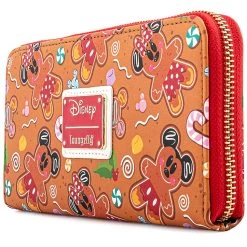 Loungefly X Disney Mickey Minnie Gingerbread AOP Zip Around Wallet Bags 9 Loungefly X Disney Mickey Minnie Gingerbread AOP Zip Around Wallet Bags