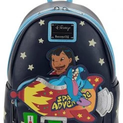 Loungefly X Disney Lilo & Stitch Space Adventure Glow In The Dark Mini Backpack New