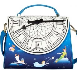 Loungefly X Disney Peter Pan Glow Clock Crossbody Bag New