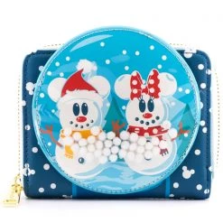 Loungefly X Disney Mickey & Minnie Snow Globe Zip Around Wallet The Great Fantastic