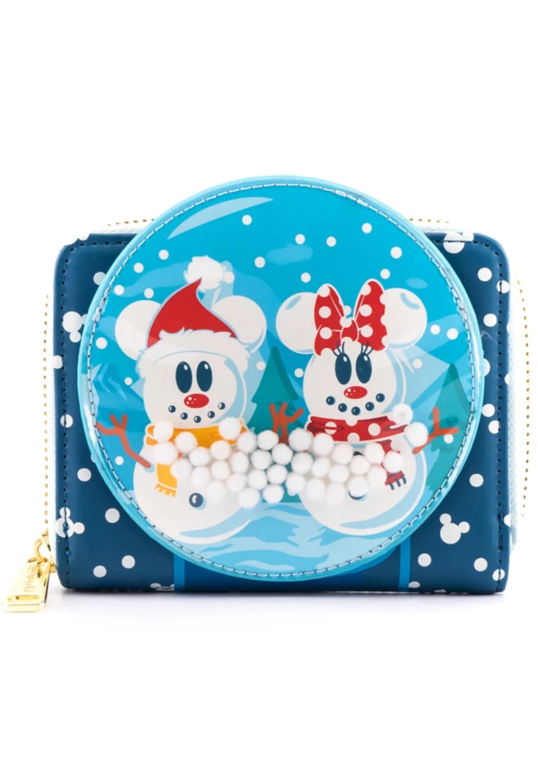 Loungefly X Disney Mickey & Minnie Snow Globe Zip Around Wallet The Great Fantastic 4 Loungefly X Disney Mickey & Minnie Snow Globe Zip Around Wallet The Great Fantastic