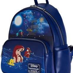 Loungefly X Disney The Little Mermaid Ariel Fireworks Glow And Light Up Mini Backpack
